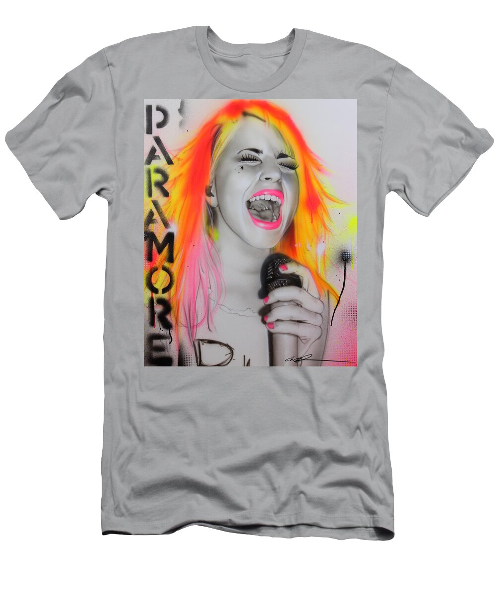 Paramore T-Shirt featuring the painting Paramore by Christian Chapman Art