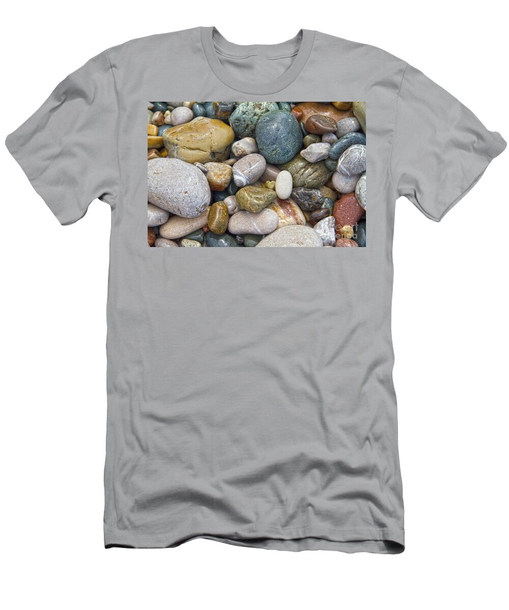 Abstract T-Shirt featuring the photograph Pebbles by Stelios Kleanthous