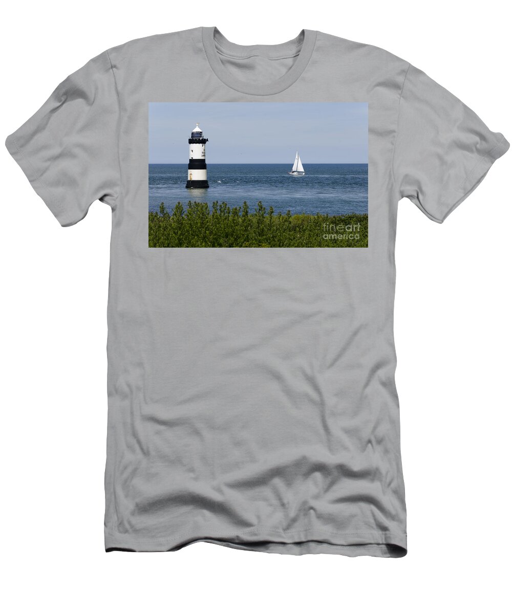 Lighthouse T-Shirt featuring the photograph Penmon by Steev Stamford