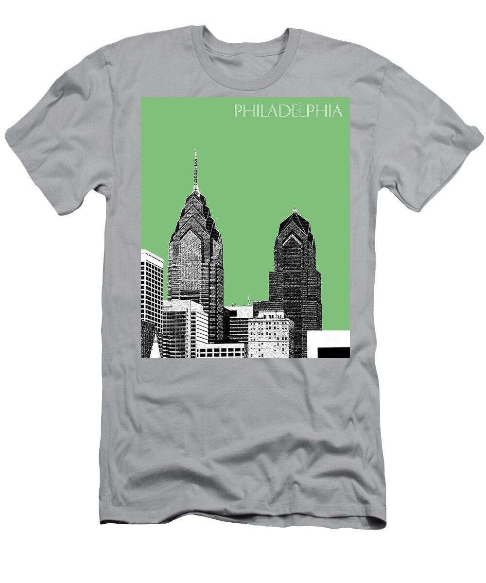 Architecture T-Shirt featuring the digital art Philadelphia Skyline Liberty Place 2 - Apple by DB Artist