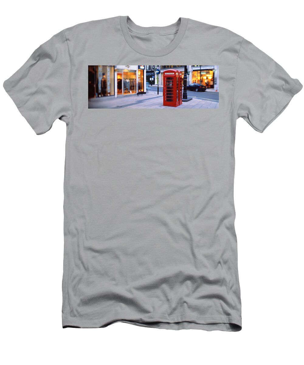 Photography T-Shirt featuring the photograph Phone Booth, London, England, United by Panoramic Images
