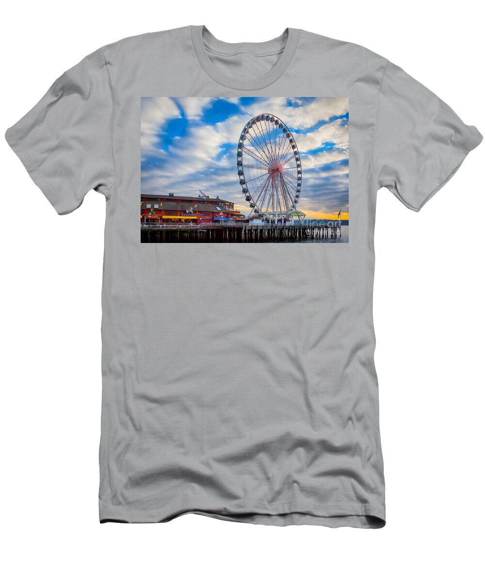 America T-Shirt featuring the photograph Pier 57 by Inge Johnsson