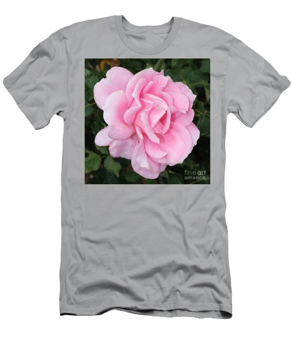 Pink T-Shirt featuring the photograph Pink Rose Square by Carol Groenen