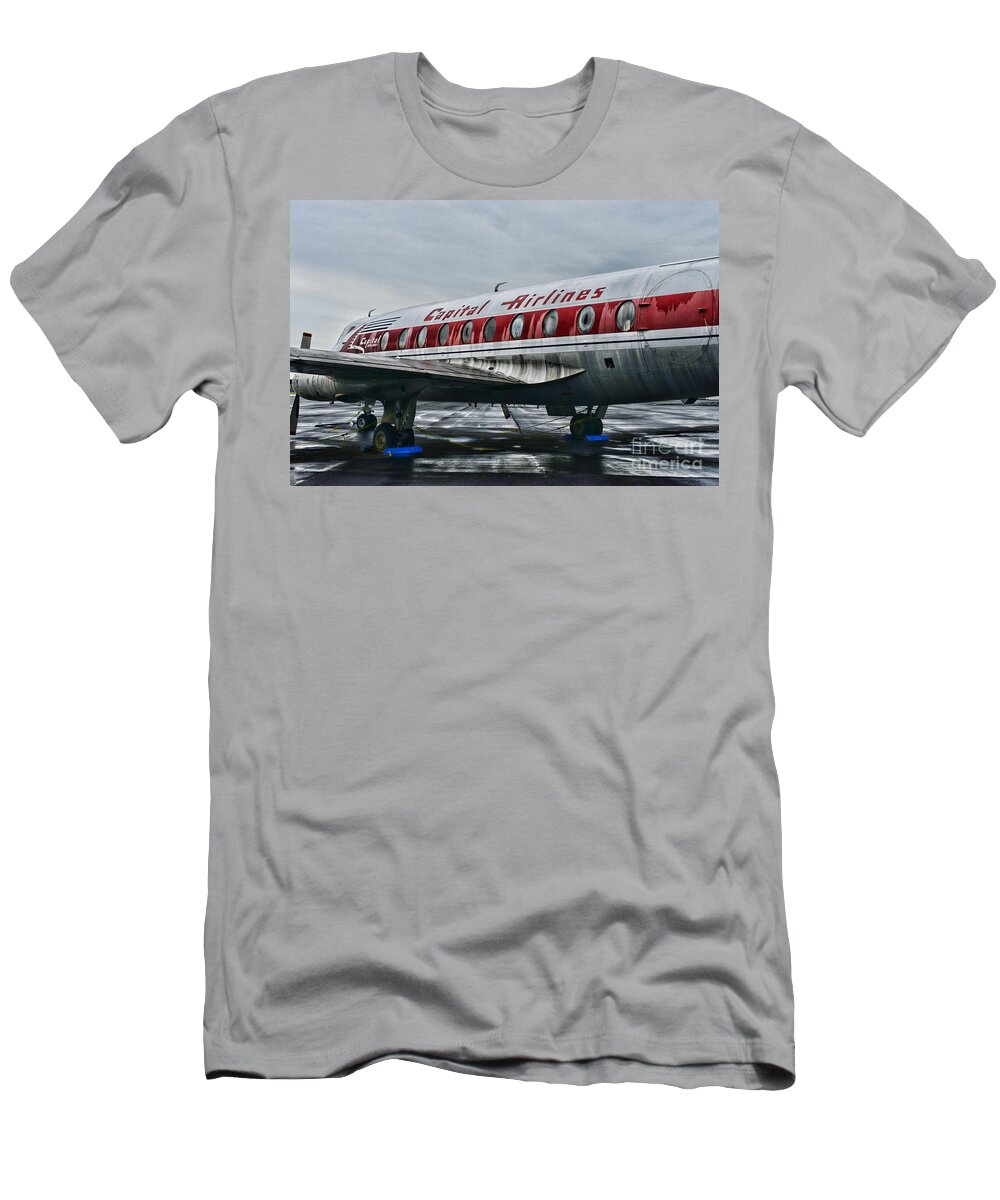 Paul Ward T-Shirt featuring the photograph Plane Obsolete Capital Airlines by Paul Ward