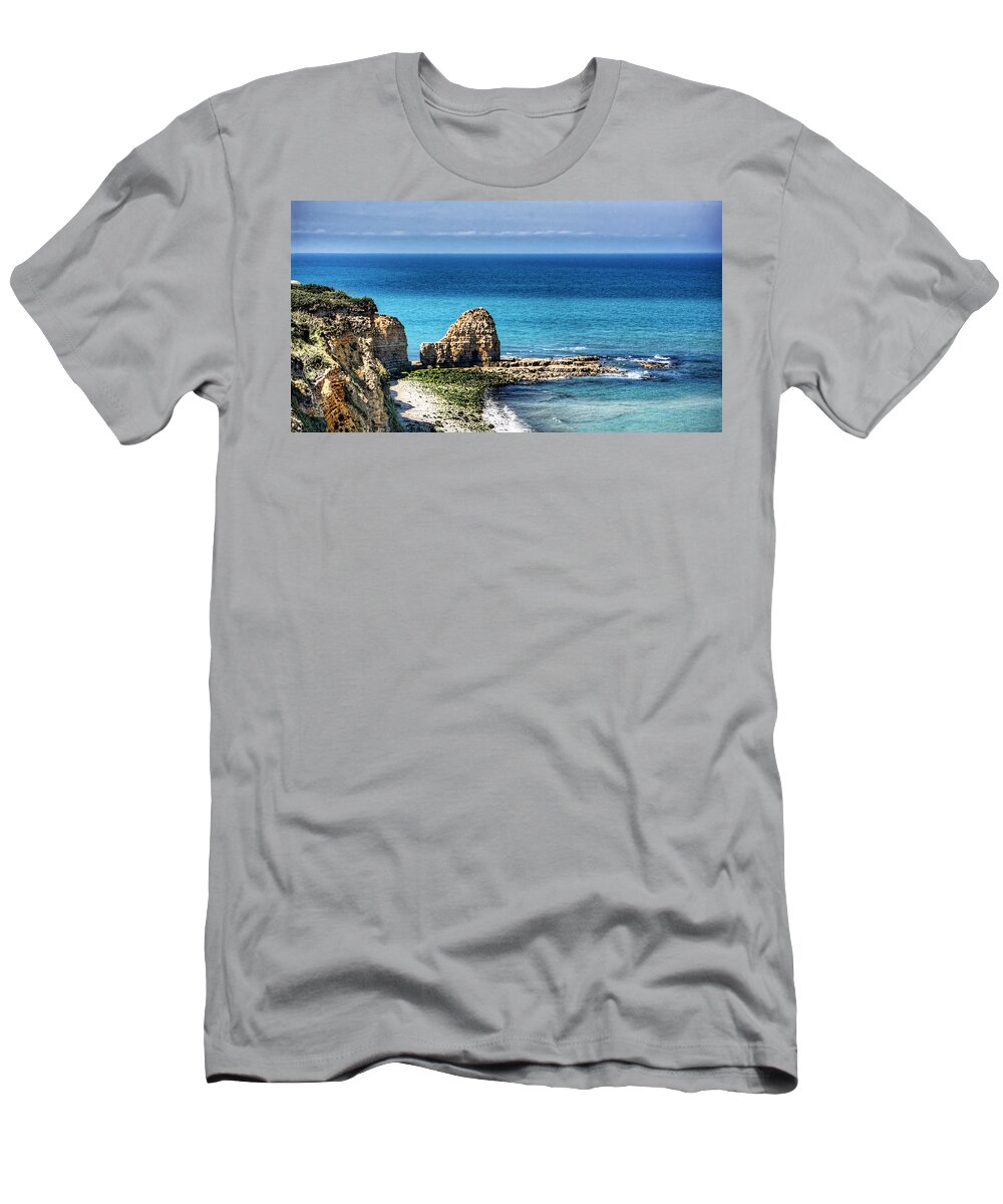 Pointe Du Hoc T-Shirt featuring the photograph Pointe du Hoc by Weston Westmoreland