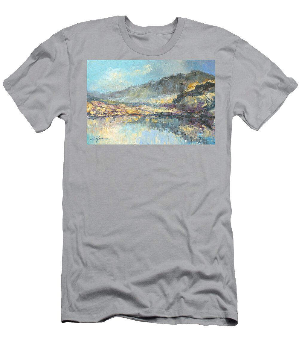 Poland T-Shirt featuring the painting Poland - Tatry Mountains by Luke Karcz