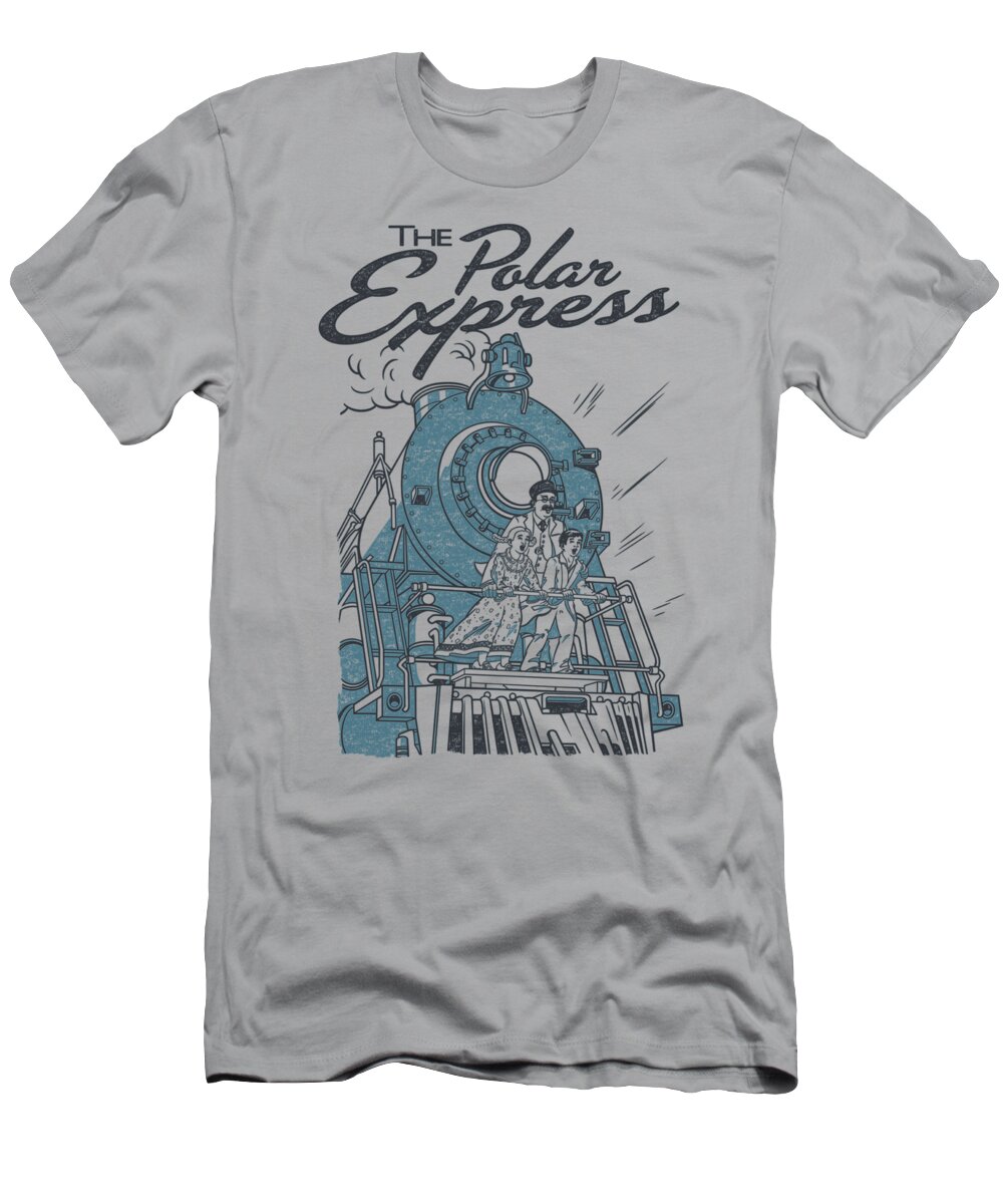 Polar Express T-Shirt featuring the digital art Polar Express - Rail Riders by Brand A