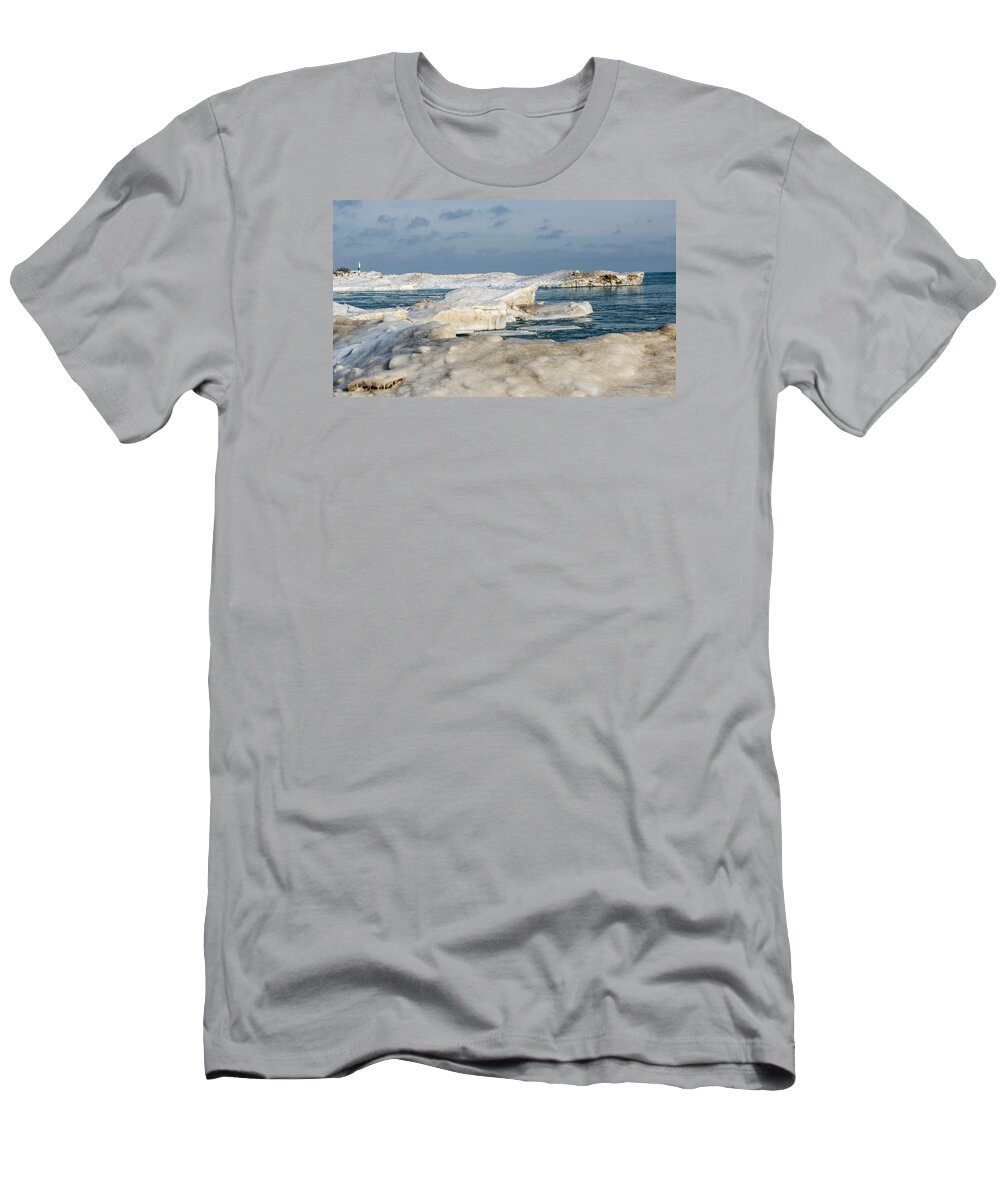 Lake Michigan T-Shirt featuring the photograph Port Washington - South Beach 2 by Susan McMenamin