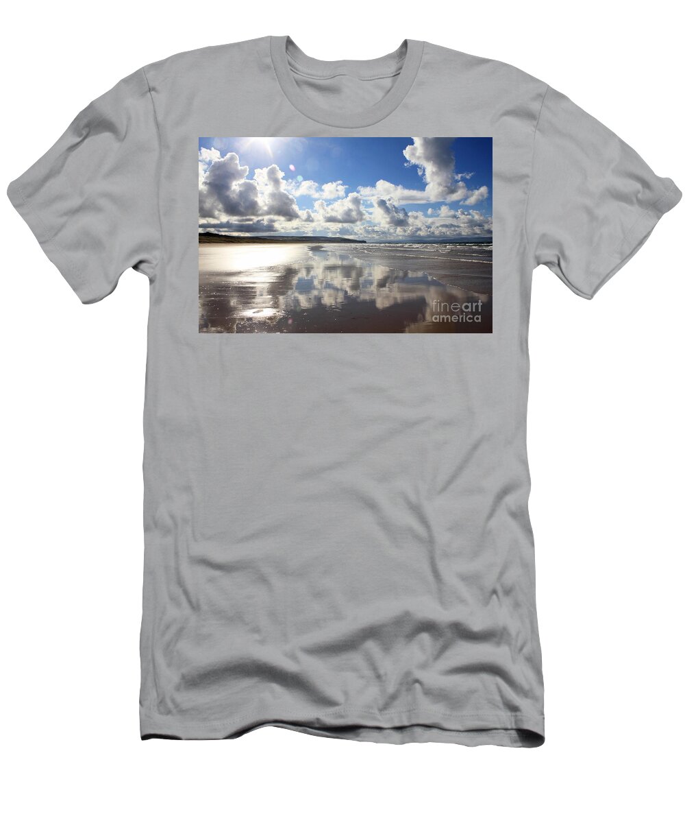 Portstewart Strand Beach T-Shirt featuring the photograph Portstewart Strand 4 by Julia Gavin