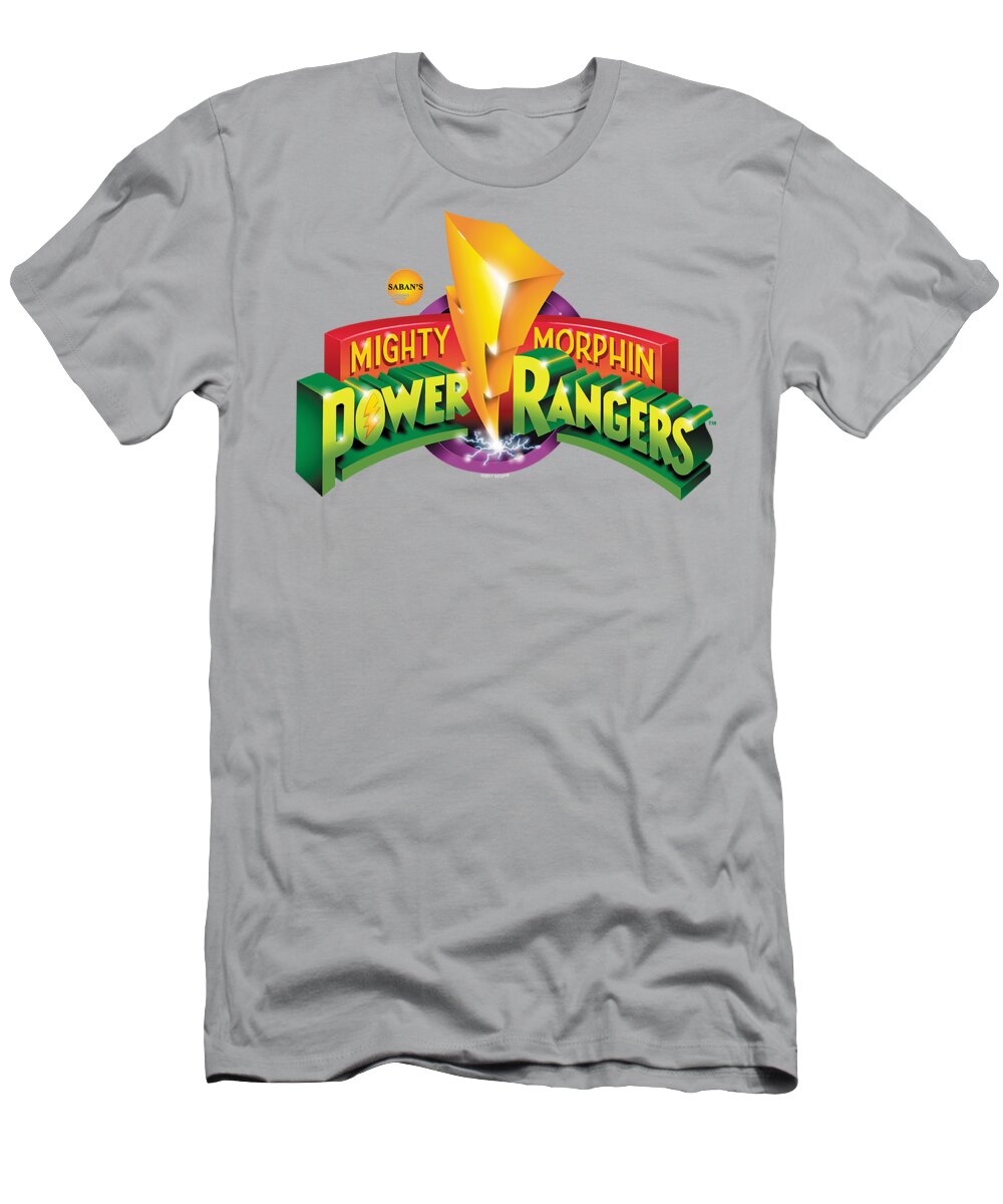  T-Shirt featuring the digital art Power Rangers - Mmpr Logo by Brand A