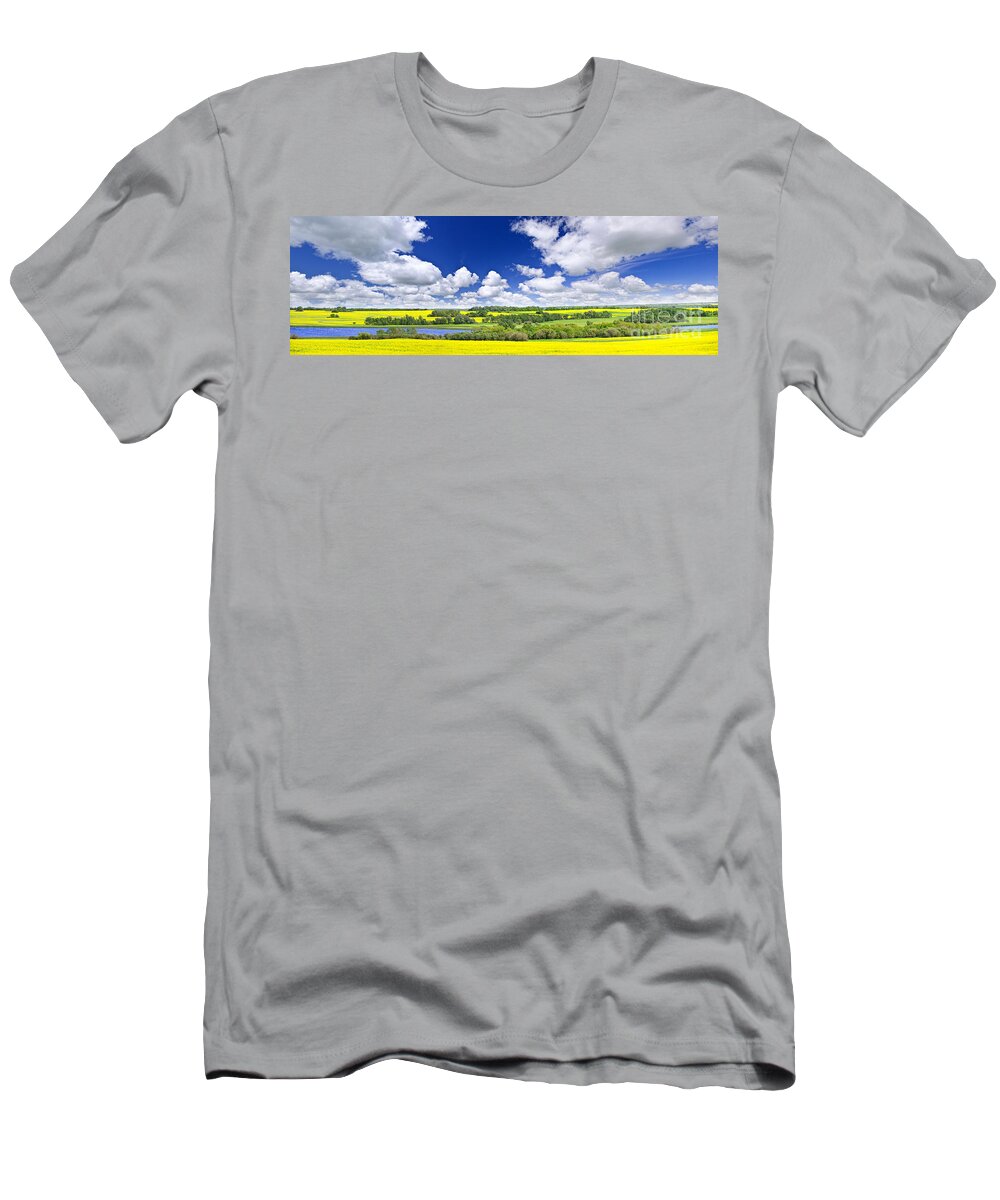 Panorama T-Shirt featuring the photograph Prairie panorama in Saskatchewan by Elena Elisseeva
