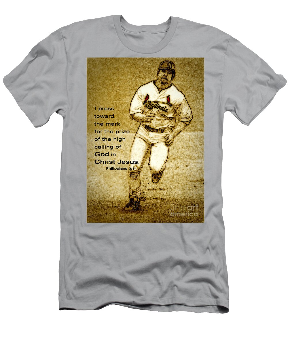 Philippians 3:14 T-Shirt featuring the digital art Press On by Terry Wallace
