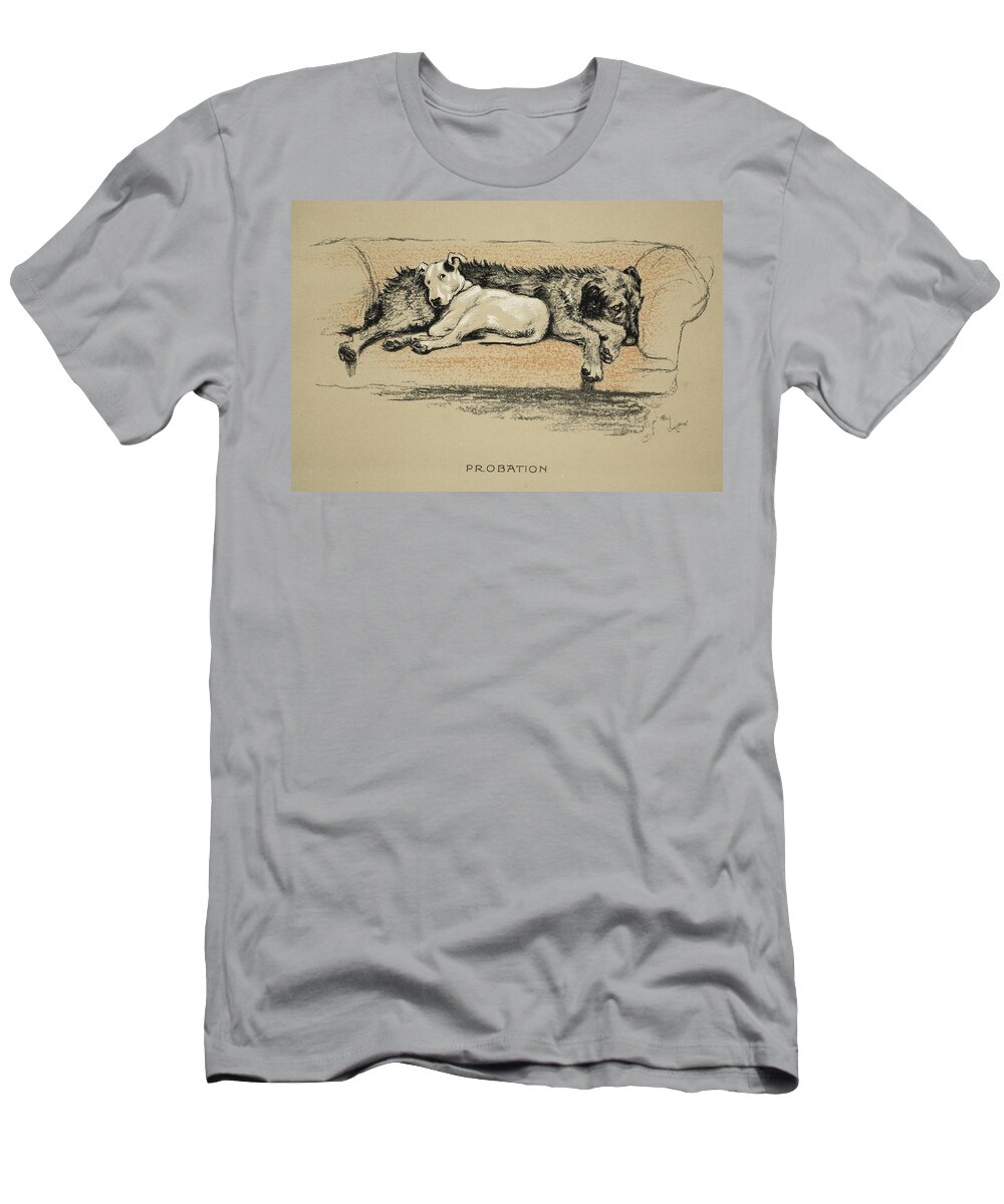Dogs T-Shirt featuring the drawing Probation, 1930, 1st Edition by Cecil Charles Windsor Aldin