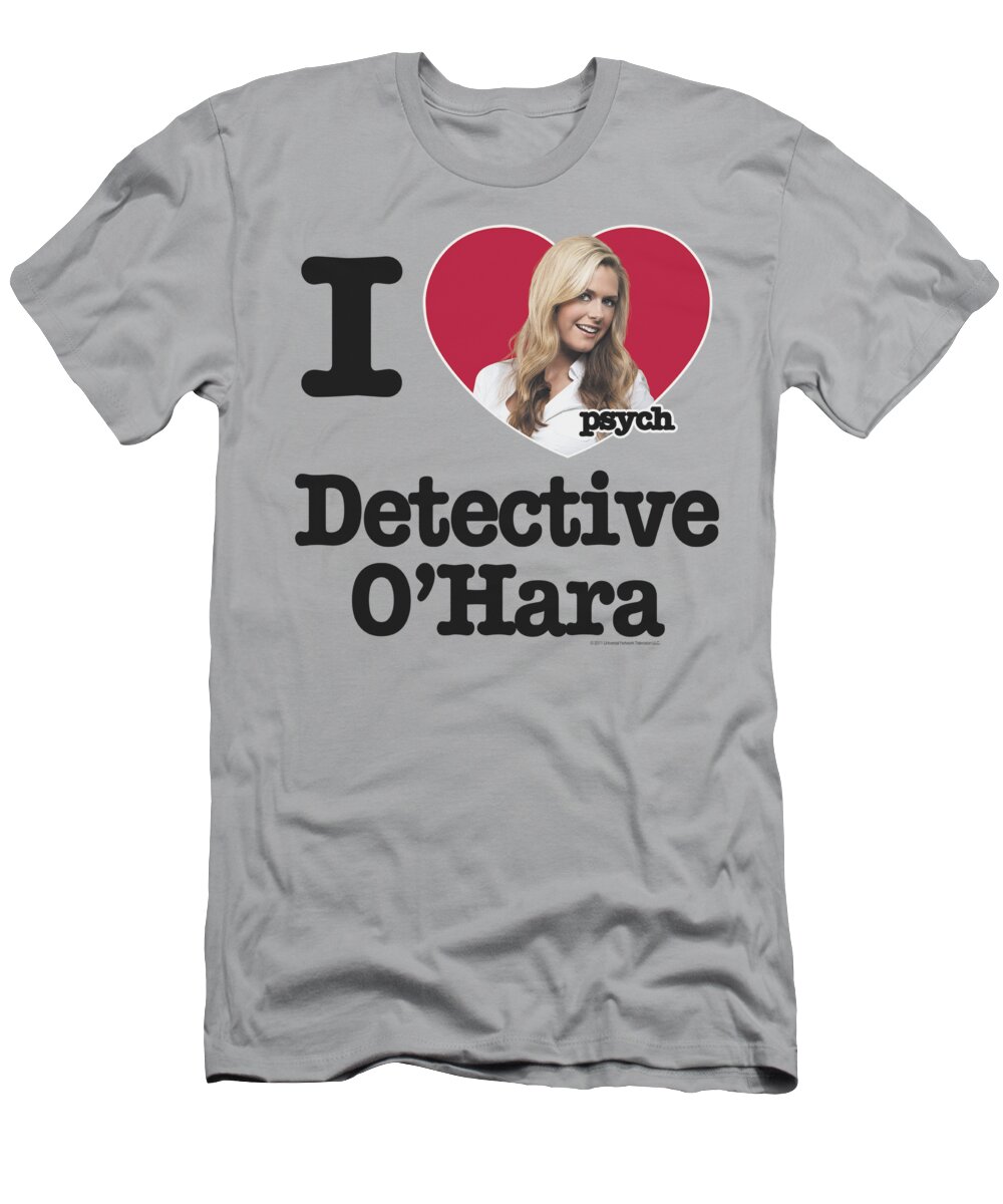 Psych T-Shirt featuring the digital art Psych - I Heart O'hara by Brand A