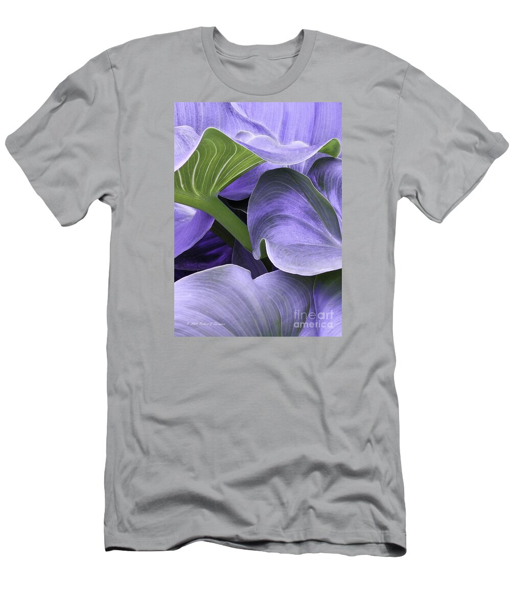 Calla Lily T-Shirt featuring the photograph Purple Calla Lily Bush by Richard J Thompson