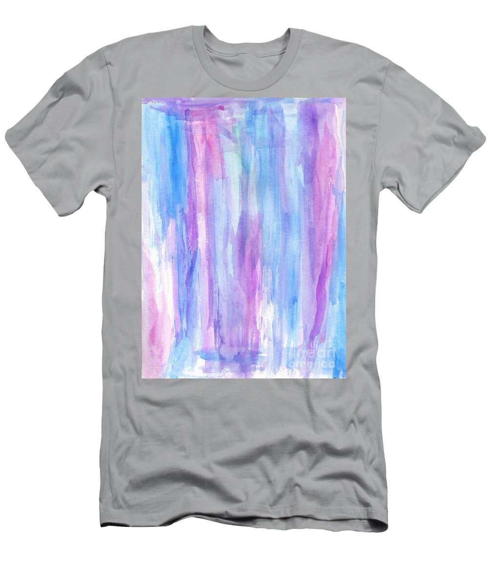 Rain Song T-Shirt featuring the painting Rain Song by Roz Abellera