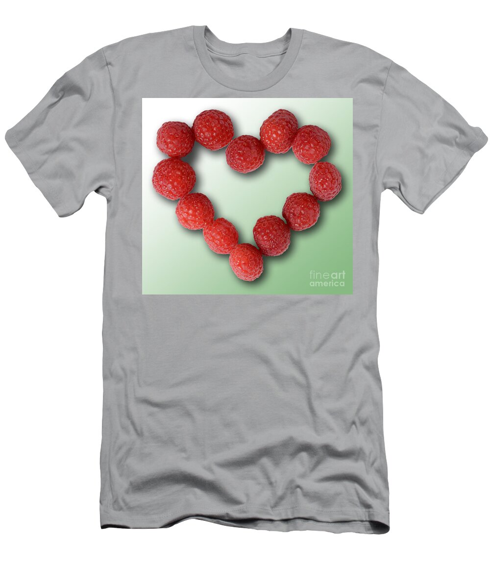 Fresh T-Shirt featuring the photograph Raspberries, Heart-healthy Fruit by Gwen Shockey
