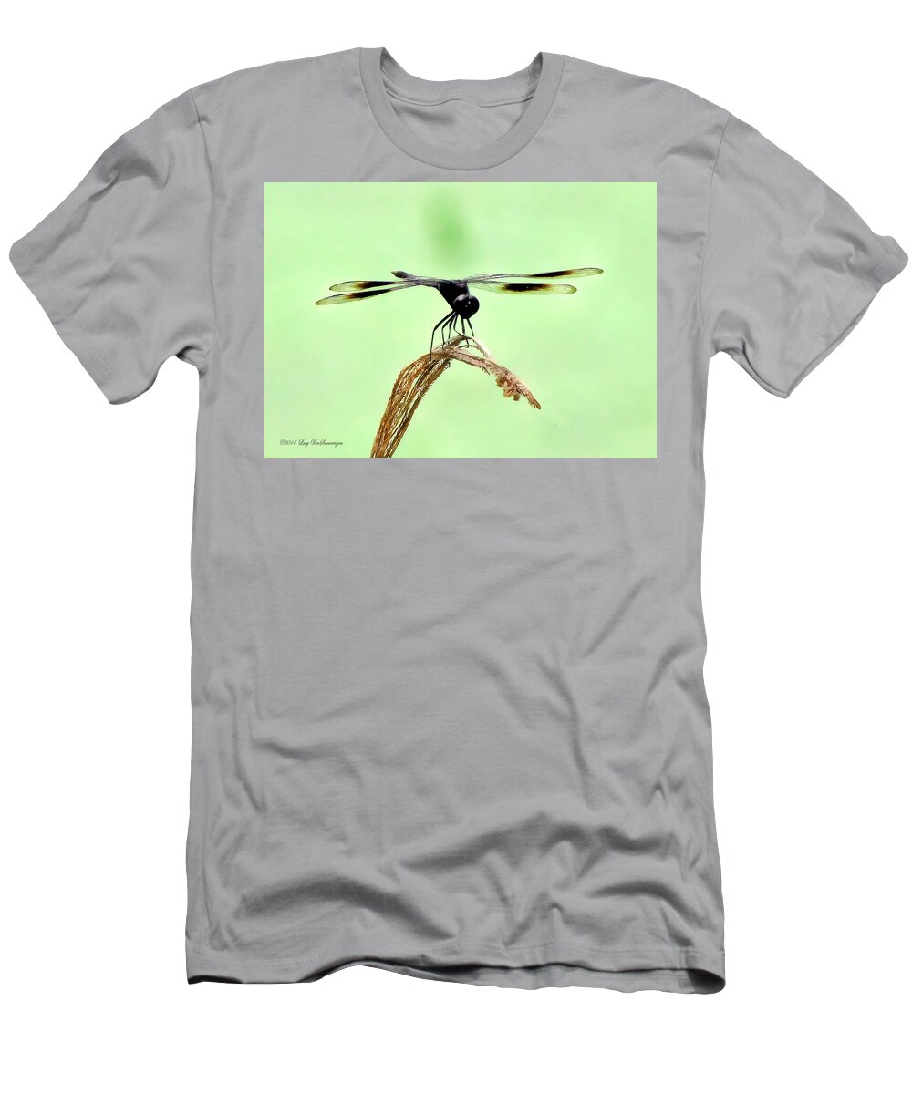 Dragonfly Photograph T-Shirt featuring the photograph Ready for TakeOff by Lucy VanSwearingen