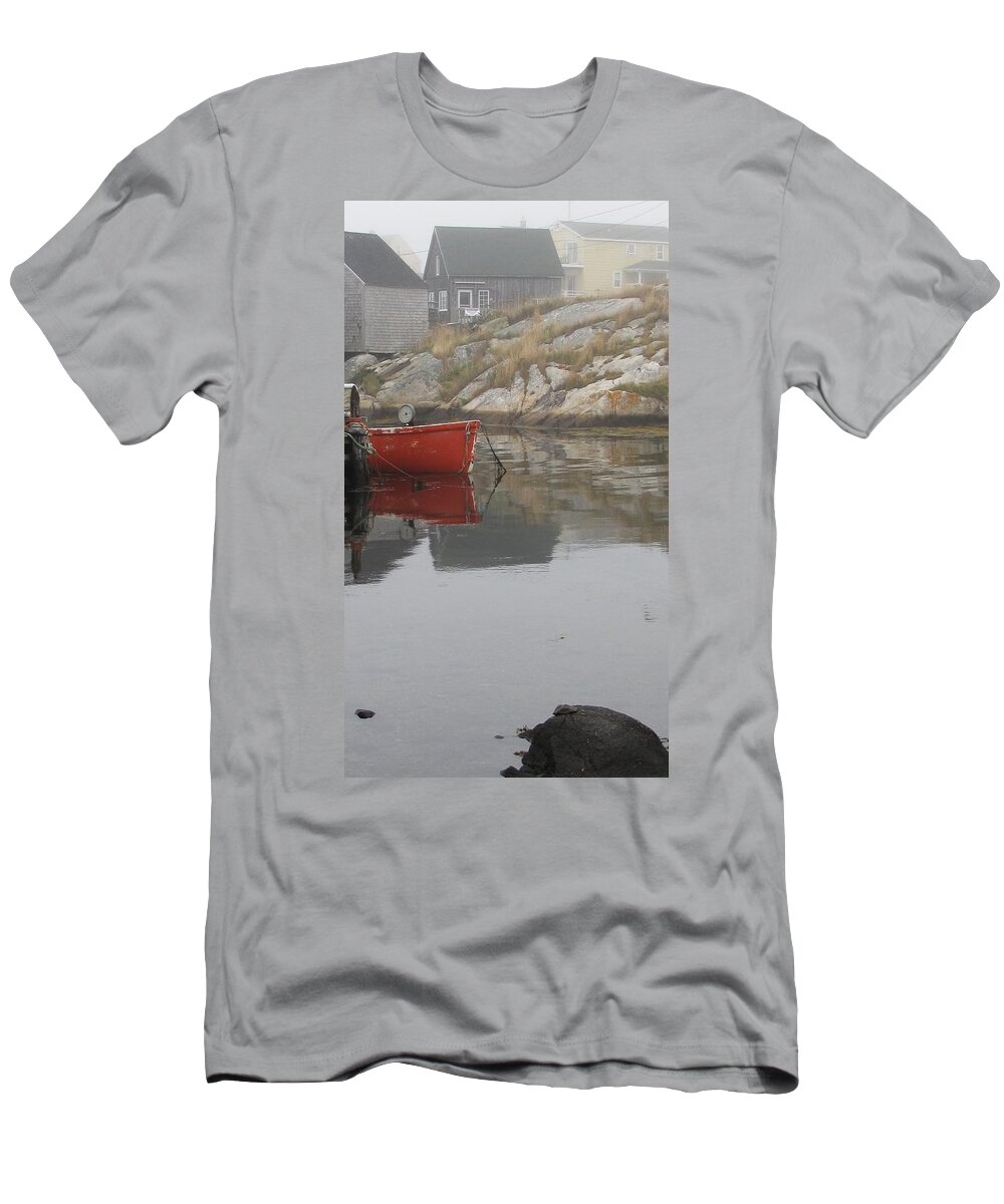 Dinghy T-Shirt featuring the photograph Red Dinghy by Jennifer Wheatley Wolf