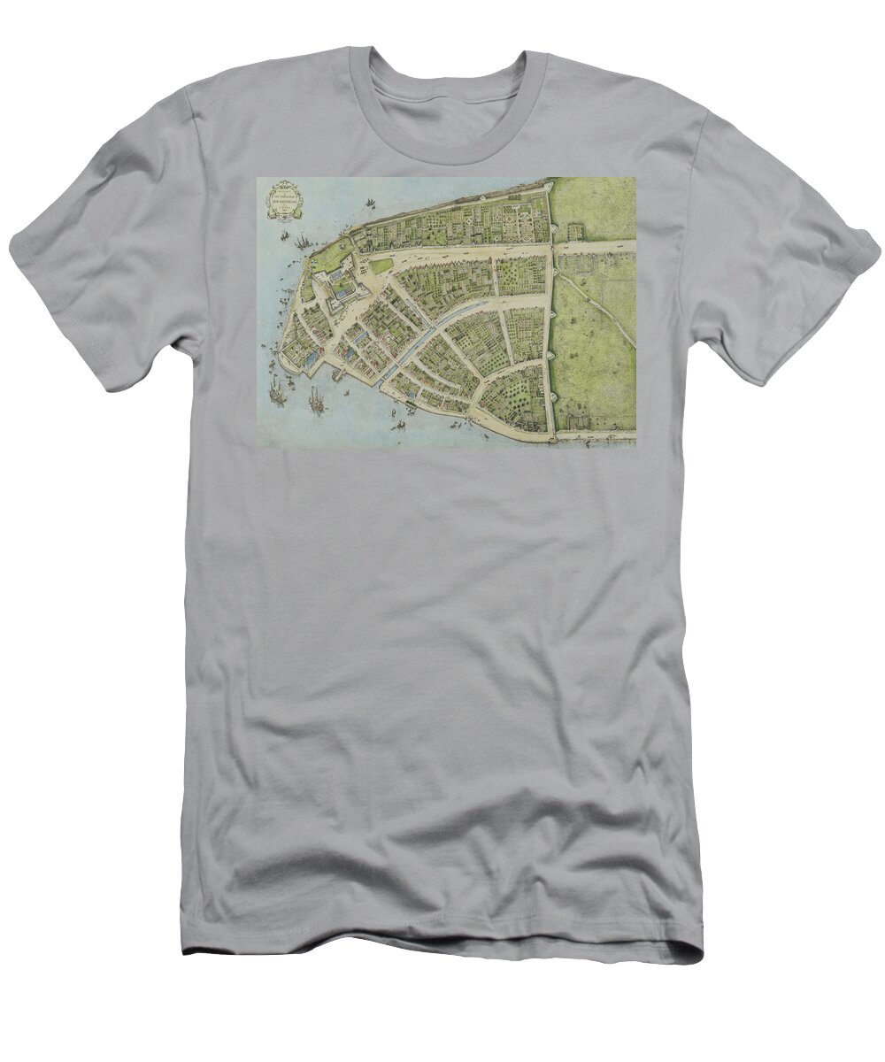 New York T-Shirt featuring the drawing Redraft of The Castello Plan by John Wolcott Adams