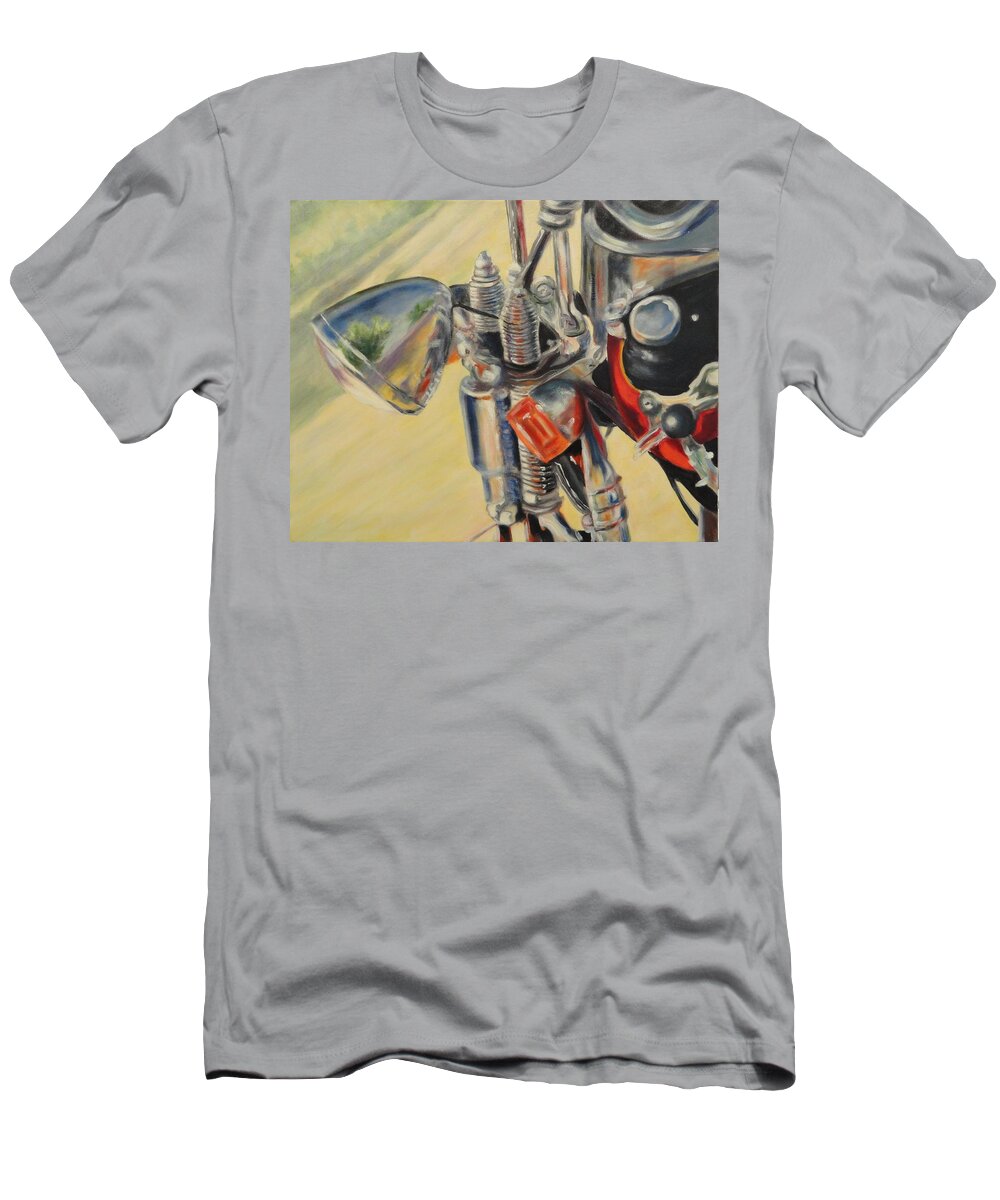 Motorcycle T-Shirt featuring the painting Ride by Shannon Grissom