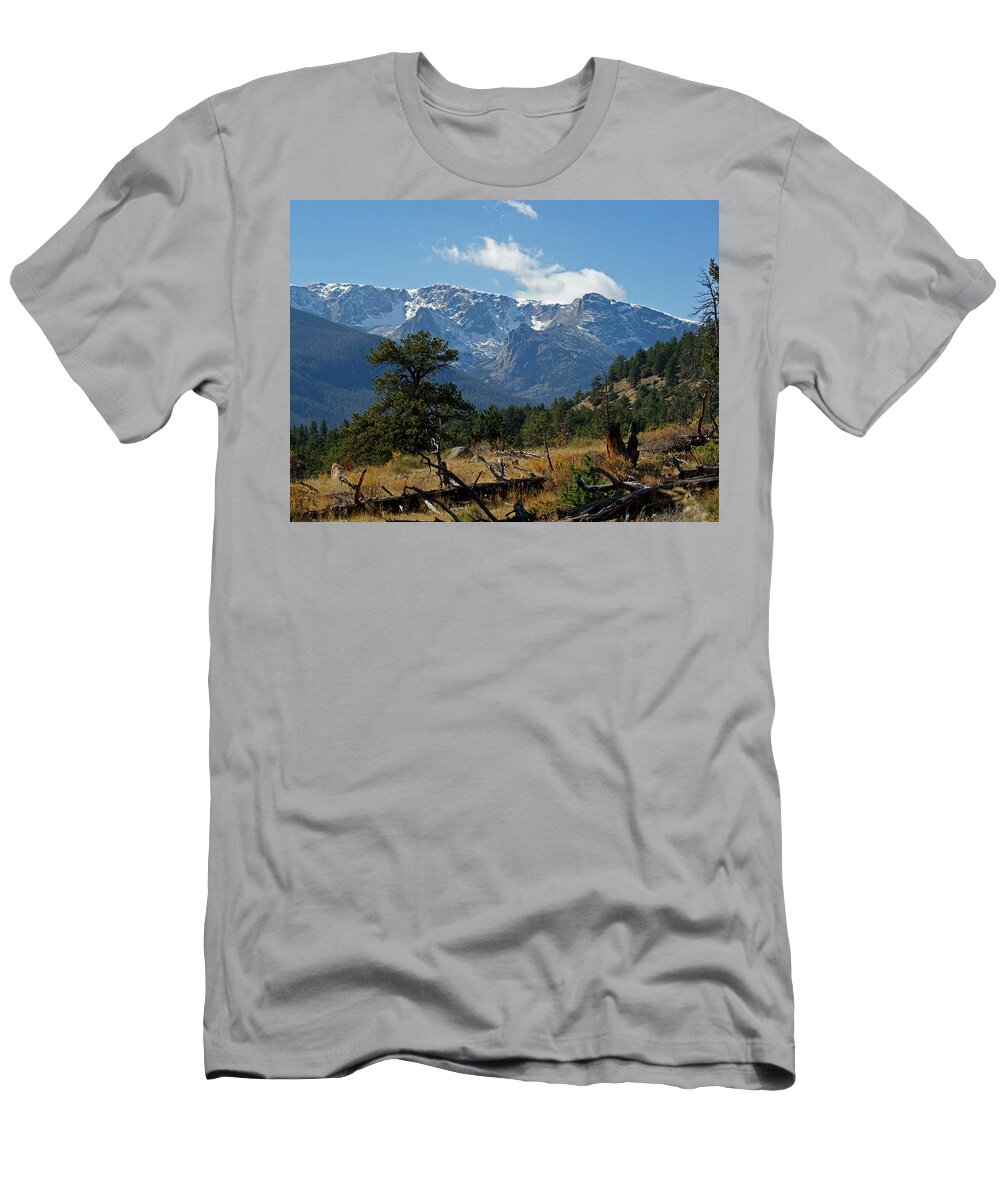 Rocky Mountains T-Shirt featuring the photograph Rocky Mountain High by Ernest Echols