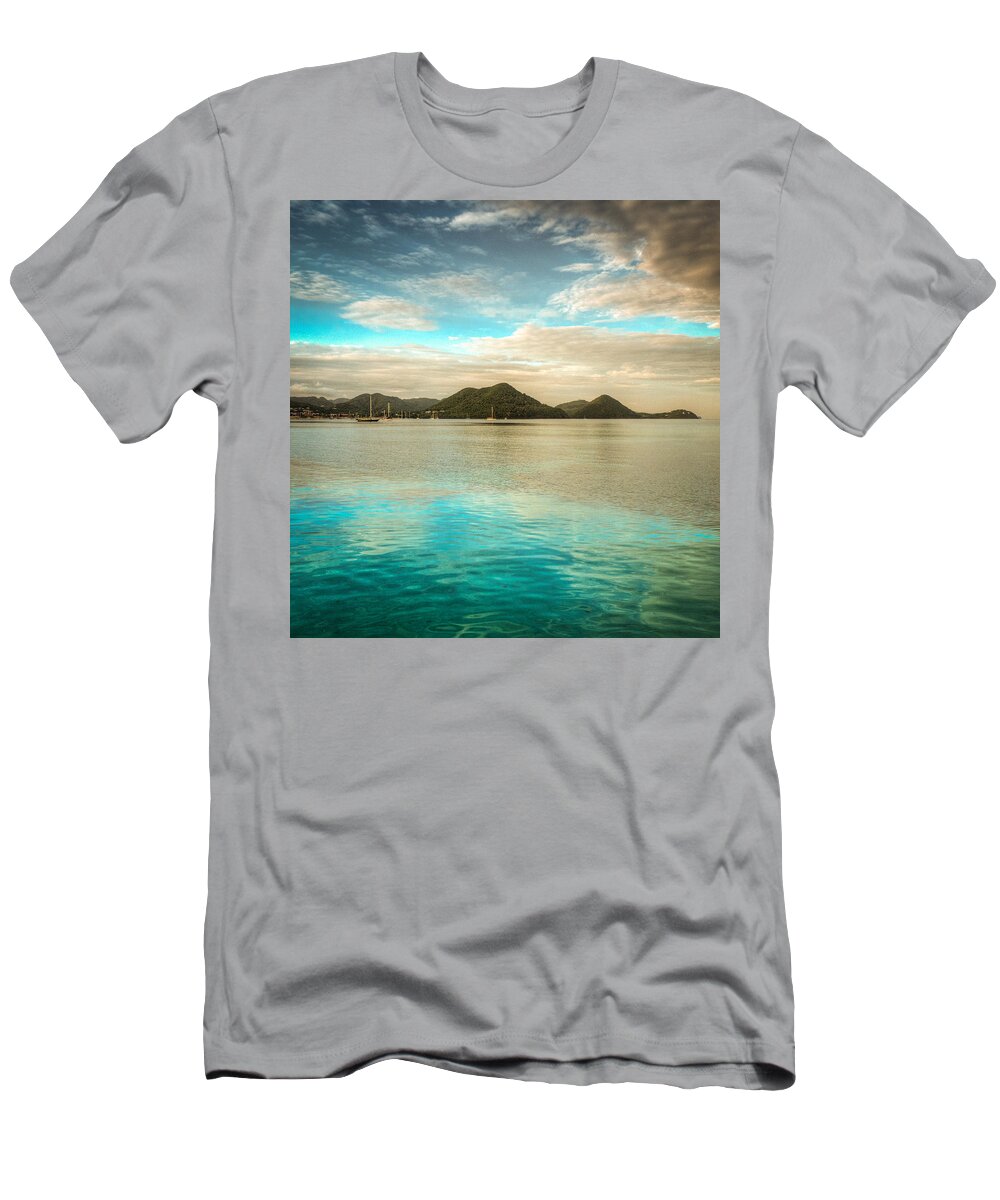 Saint Lucia T-Shirt featuring the photograph Rodney Bay Glow by Ferry Zievinger