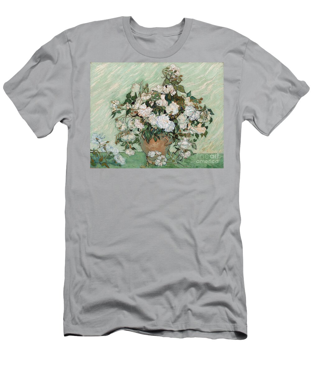 Still T-Shirt featuring the painting Roses by Vincent Van Gogh