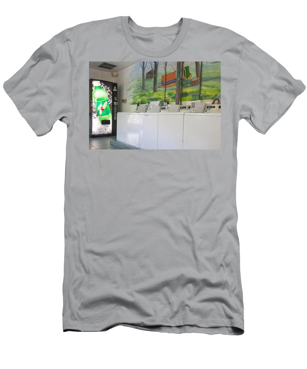 7-up T-Shirt featuring the photograph Rutledge Lake RV Park Laundry Facilities Asheville NC by Jo Ann Tomaselli