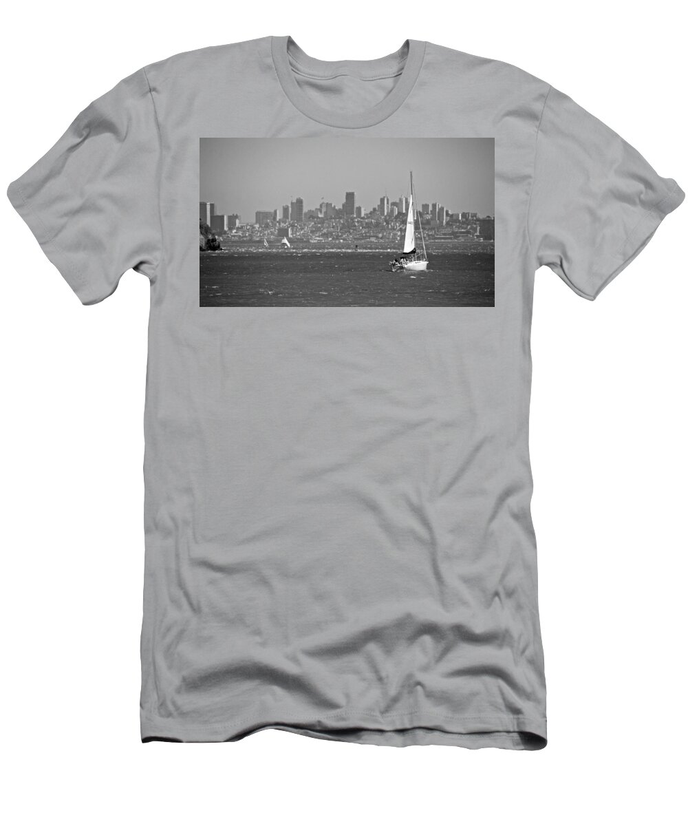 Sailing T-Shirt featuring the photograph Sailing With A View by Eric Tressler