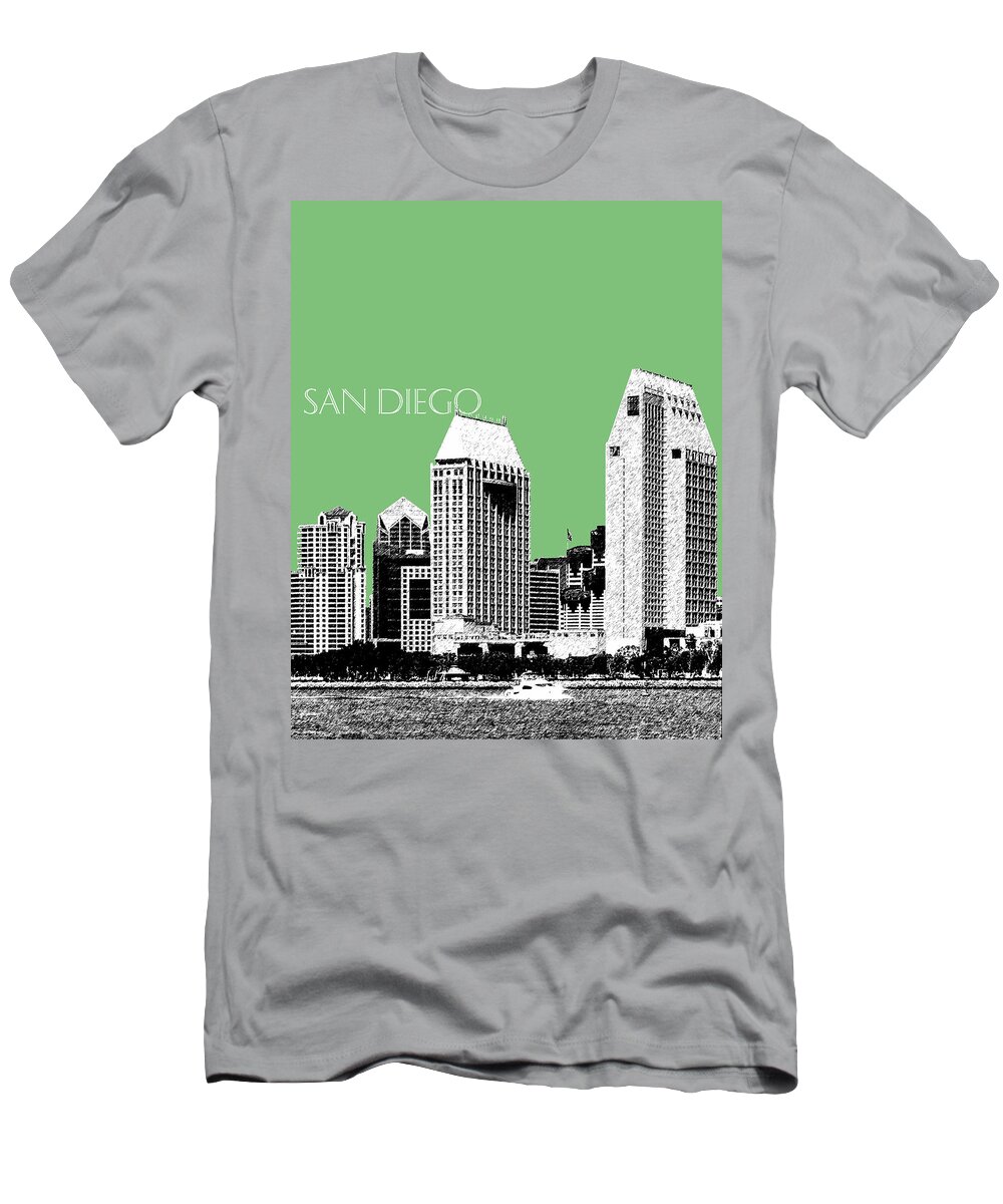 Architecture T-Shirt featuring the digital art San Diego Skyline 2 - Apple by DB Artist
