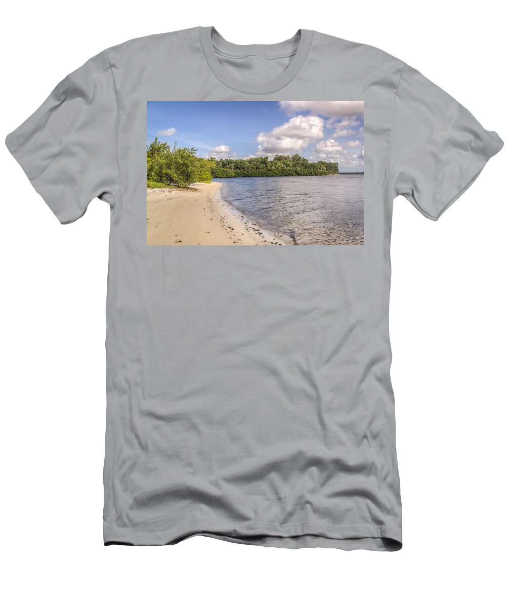 Florida T-Shirt featuring the photograph Sandy beach by Jane Luxton