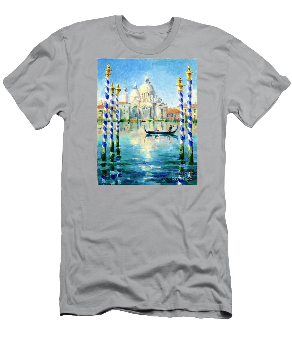 Oil Painting T-Shirt featuring the painting Santa Maria Della Salute by Maria Rabinky