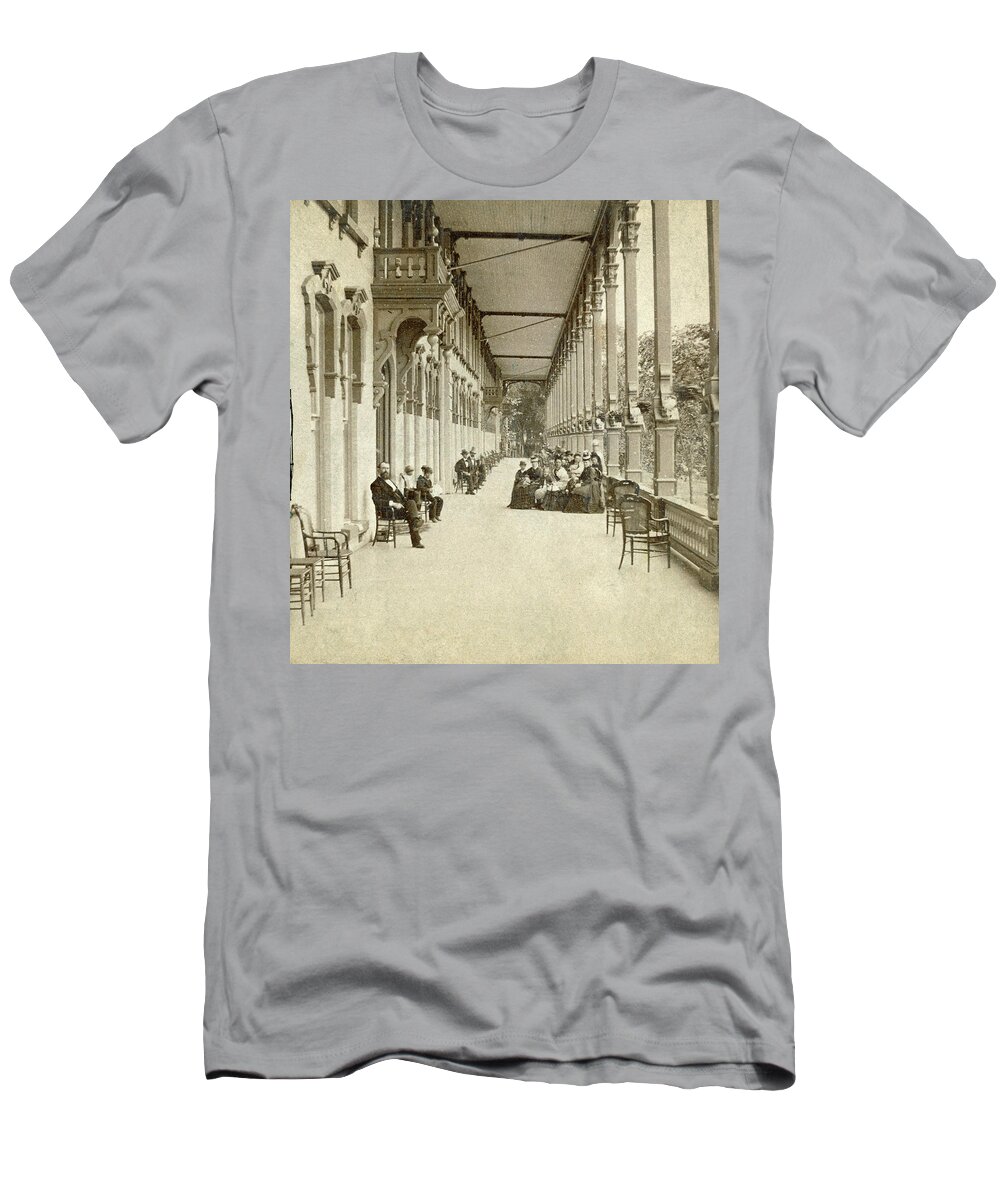 1880 T-Shirt featuring the painting Saratoga Hotel, C1880 by Granger