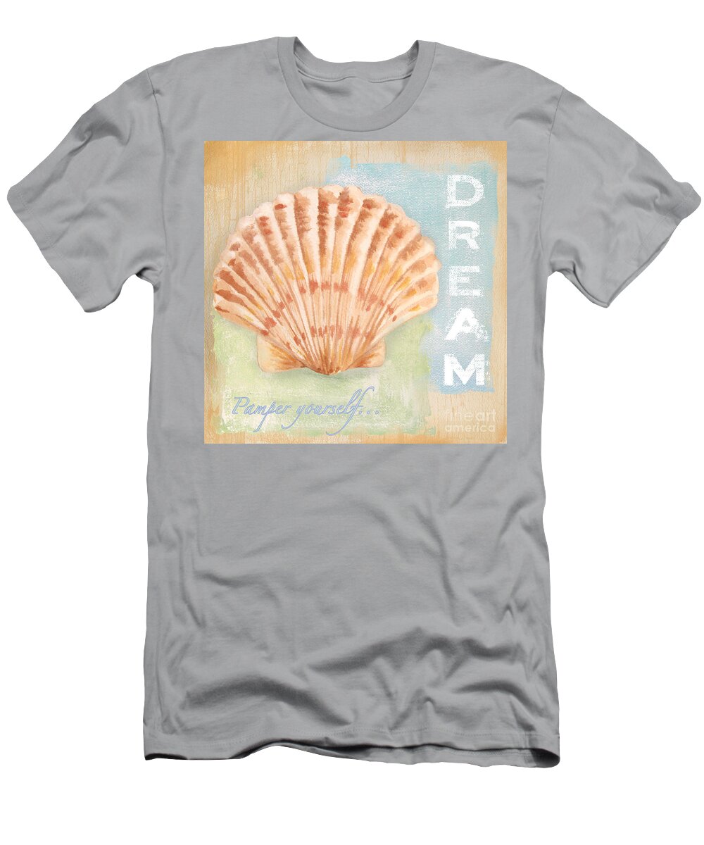 Nautical T-Shirt featuring the painting Seaside Retreat-D by Jean Plout