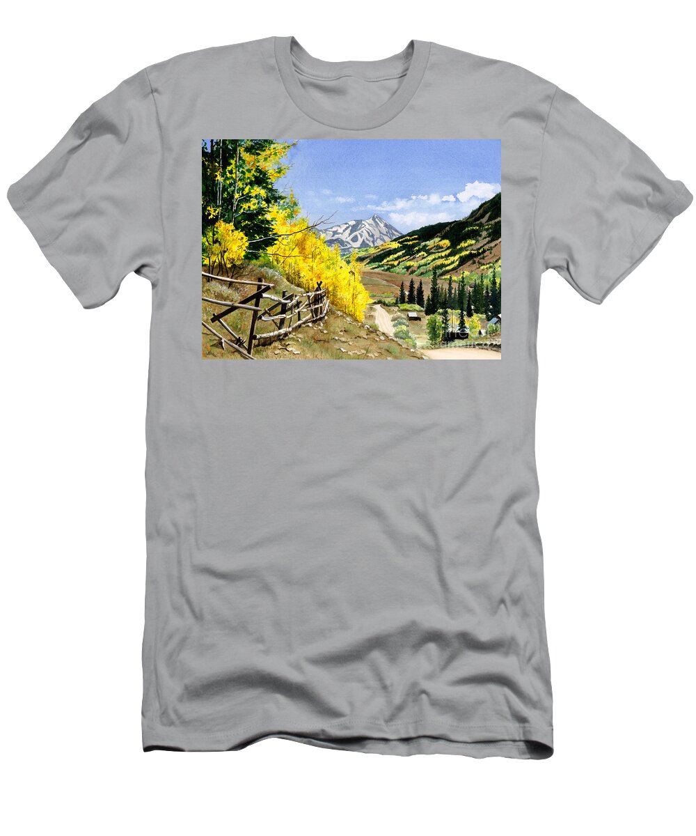 Watercolor Trees T-Shirt featuring the painting September Gold by Barbara Jewell