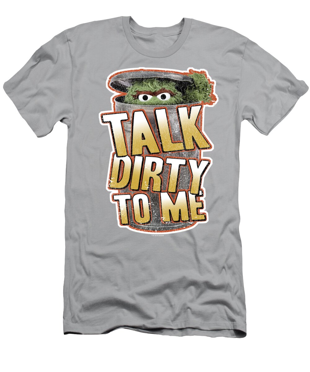  T-Shirt featuring the digital art Sesame Street - Talk Dirty To Me by Brand A