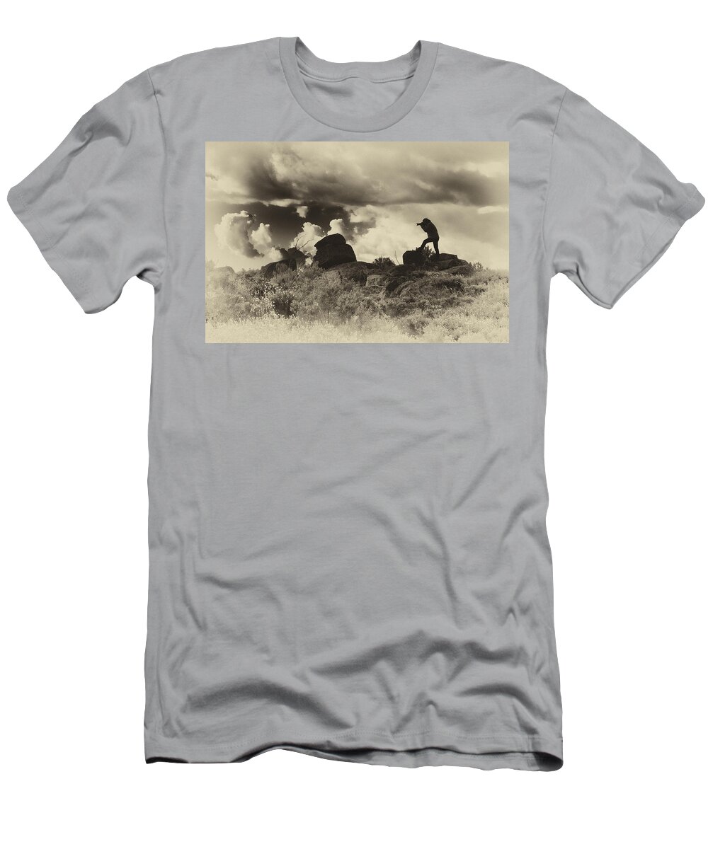 Shooting Through The Clouds T-Shirt featuring the photograph Shooting Through the Clouds II by Marco Oliveira