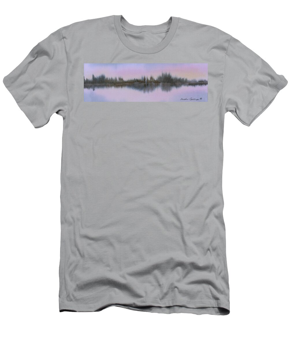 Shoreline T-Shirt featuring the painting Shoreline by Heather Gallup