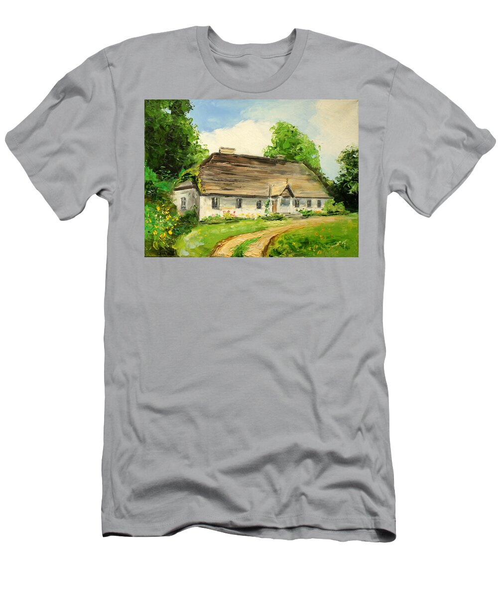 Poland T-Shirt featuring the painting Small manor house by Luke Karcz