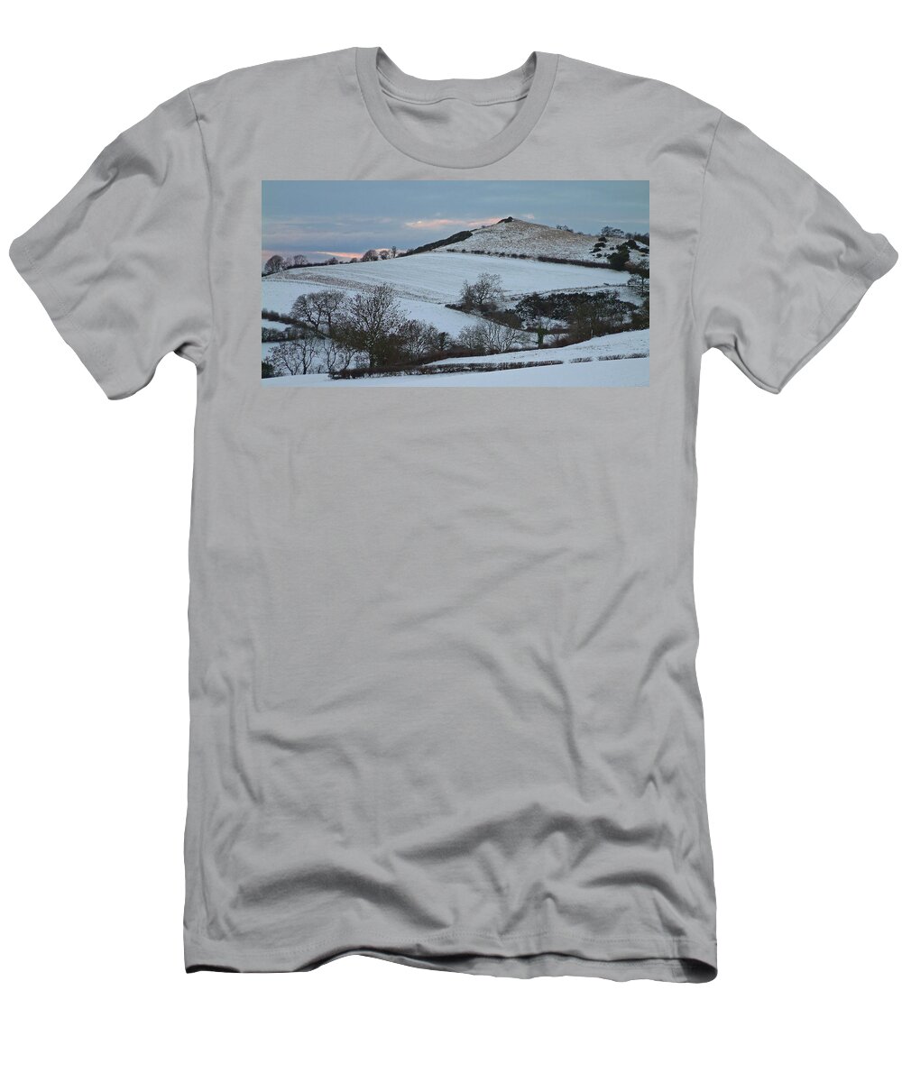 Snow T-Shirt featuring the photograph Snow on the Hill by John Topman