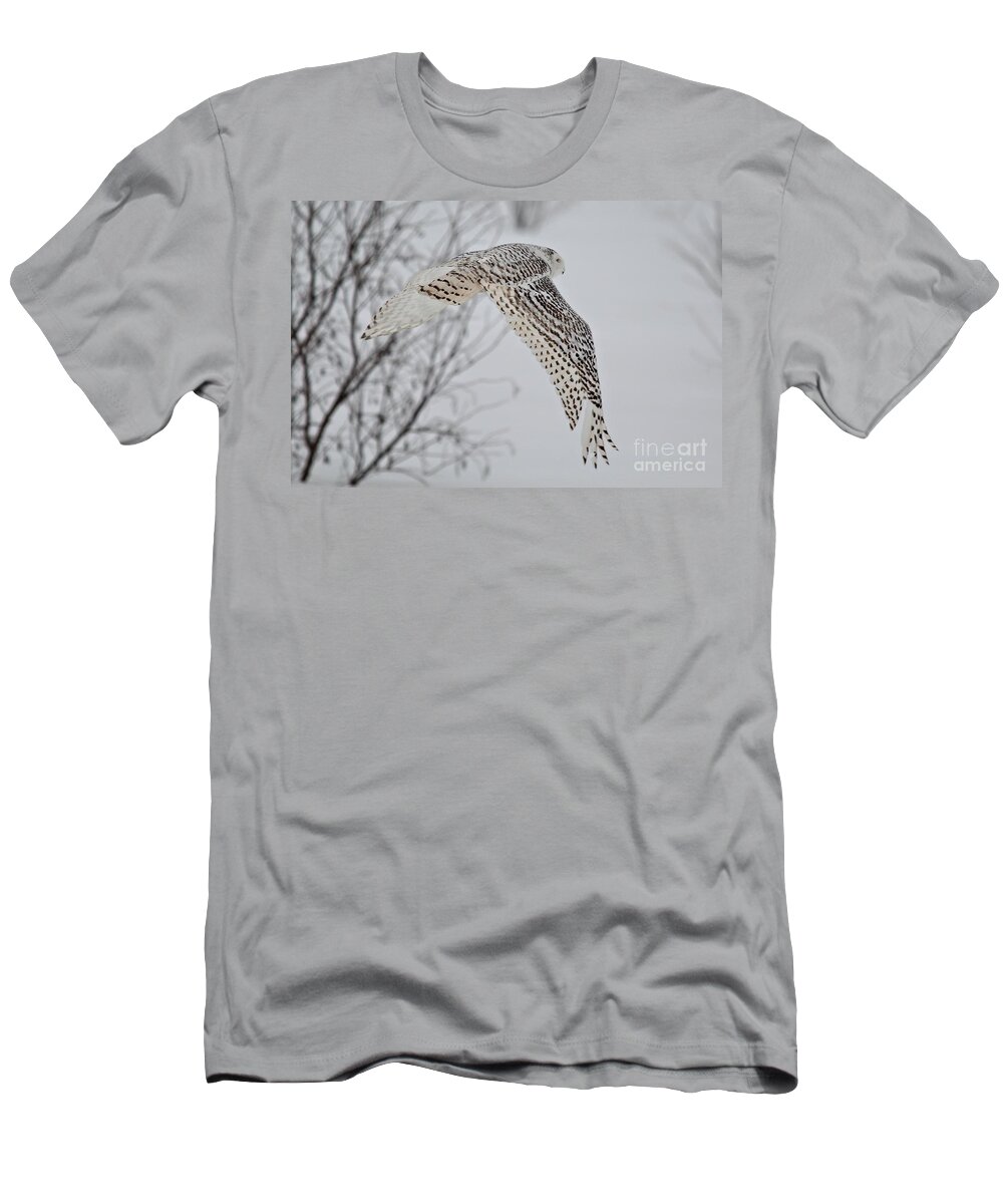 Bird T-Shirt featuring the photograph Snowy_3264 by Joseph Marquis