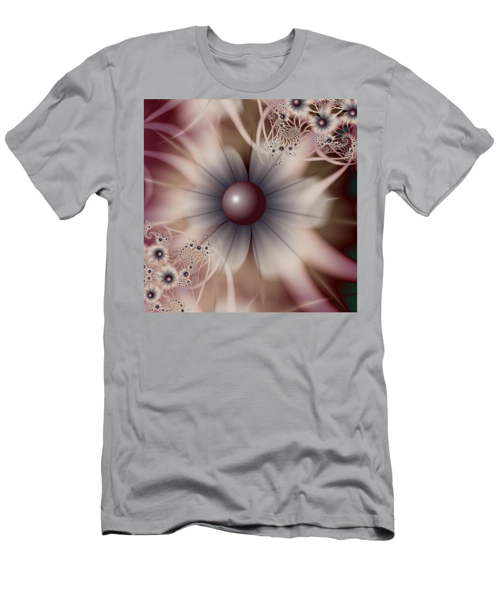 Flowers T-Shirt featuring the digital art Soft and Sweet by Kiki Art