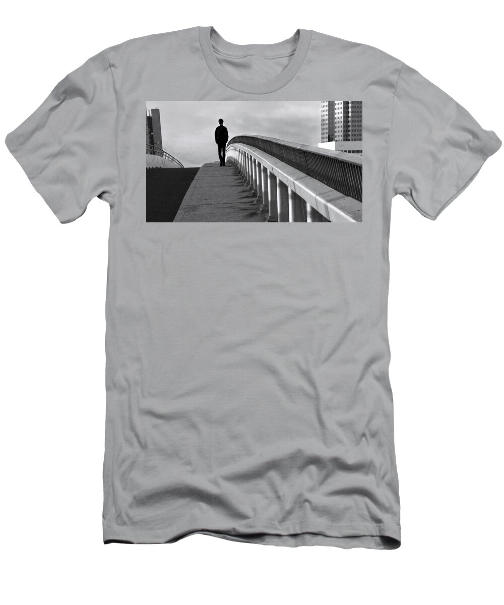 Solitude T-Shirt featuring the photograph Somber Stroll by Denise Dube