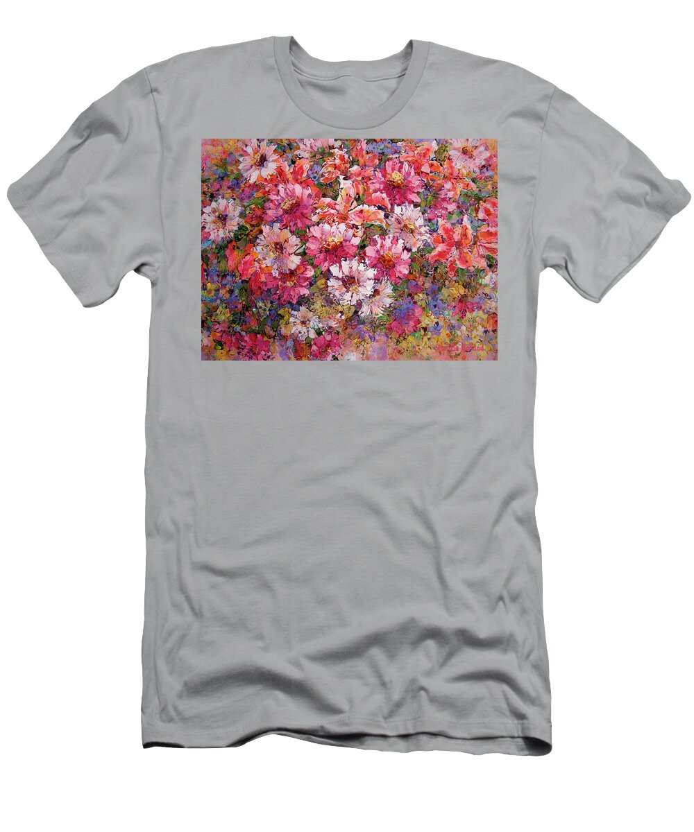 Flowers T-Shirt featuring the painting Spring Flower Bouquet by Natalie Holland