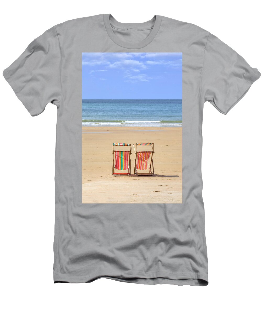 St Brelade T-Shirt featuring the photograph St Brelade's Bay - Jersey by Joana Kruse