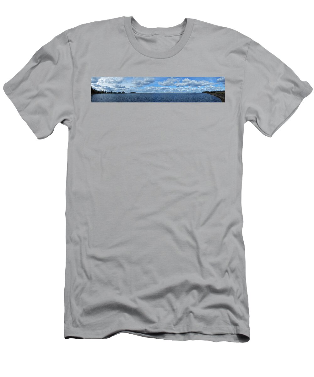 St Lawrence River Panoramic T-Shirt featuring the photograph St Lawrence River Panoramic by Maggy Marsh