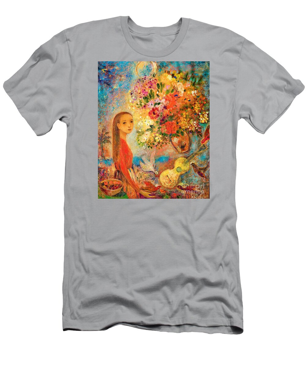Portrait T-Shirt featuring the painting Starry Night by Shijun Munns