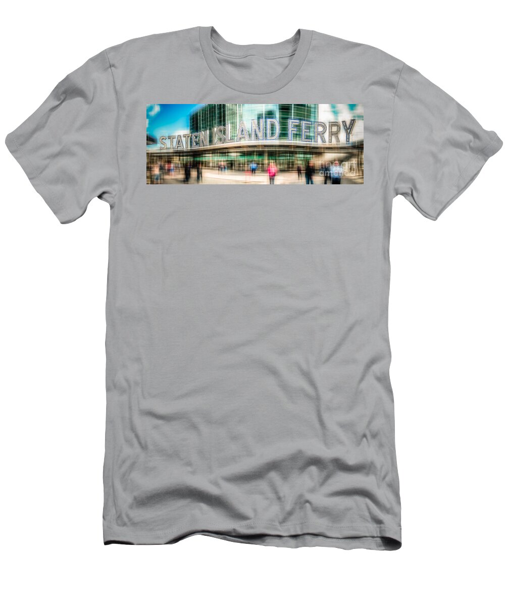 Nyc T-Shirt featuring the photograph Staten Island Ferry Ld by Hannes Cmarits