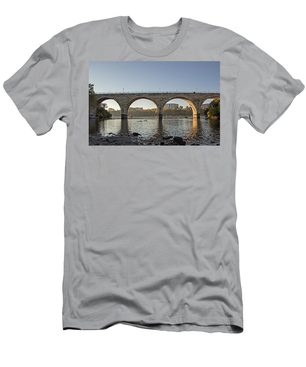 Stone Arch Bridge T-Shirt featuring the photograph Stone Arch Bridge III by Angie Schutt